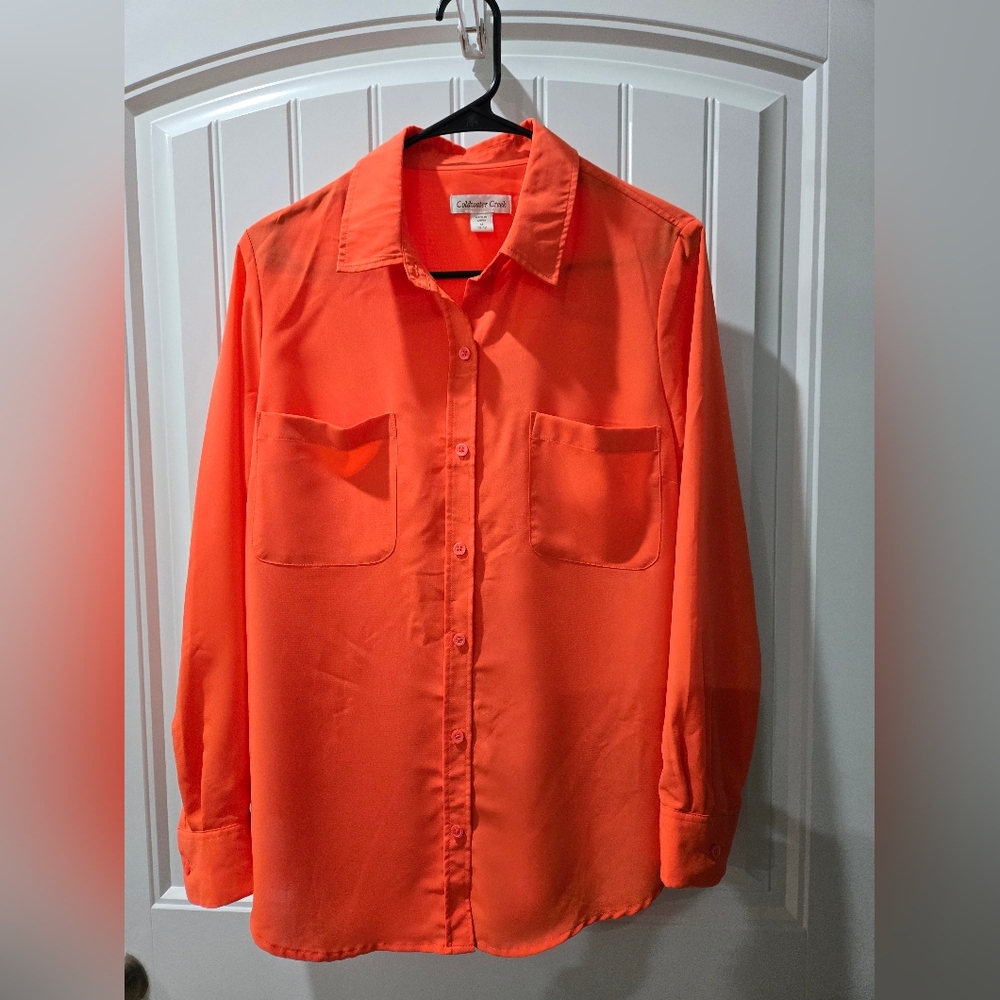 Coldwater Creek Vibrant Orange Shirt